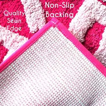Evovee Get Naked Bath Mat Funny Cute Bathroom Rugs Get Naked Rug Shower Funny Bathroom Decor Fun Cute Bath Mat Non-Slip Washable College Hot Pink