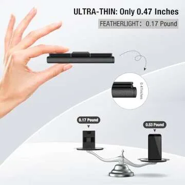 holixcase Rfid-blocking Wallet for Men, Credit Card Holder, Front Pocket Wallet, Ultra-lightweight, Minimalist Wallet with Cash Slot, Aluminum Wallet with Gift Box for Men, Grey