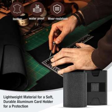 holixcase Rfid-blocking Wallet for Men, Credit Card Holder, Front Pocket Wallet, Ultra-lightweight, Minimalist Wallet with Cash Slot, Aluminum Wallet with Gift Box for Men, Grey