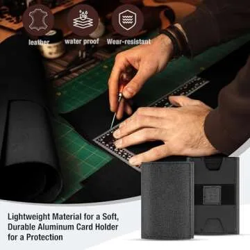 holixcase Rfid-blocking Wallet for Men, Credit Card Holder, Front Pocket Wallet, Ultra-lightweight, Minimalist Wallet with Cash Slot, Aluminum Wallet with Gift Box for Men, Grey