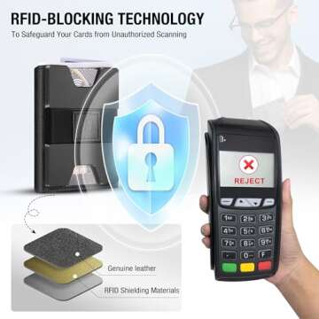 holixcase Rfid-blocking Wallet for Men, Credit Card Holder, Front Pocket Wallet, Ultra-lightweight, Minimalist Wallet with Cash Slot, Aluminum Wallet with Gift Box for Men, Grey