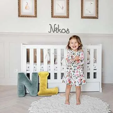 MOMAID Velvet Letter Pillow Soft Initial Throw Cushion Decorative Alphabet Kids Room Nursery Decor Baby Toddler Gift (Yellow, Letter L)1 Count (Pack of 1)