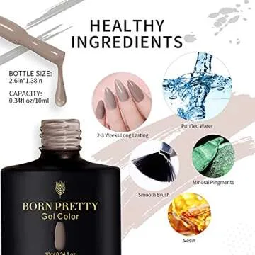 BORN PRETTY Gel Nail Polish Kit 6 Colors Perfect for DIY Manicures