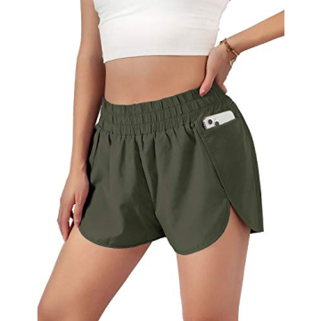 Blooming Jelly Women's Quick-Dry Running Shorts with Pockets