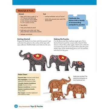 Easy Handmade Toys & Puzzles: 35 Wood Projects & Patterns (Fox Chapel Publishing) Compilation from Scroll Saw Woodworking & Crafts Magazine for Beginner to Intermediate Scrollers; Full-Size Patterns