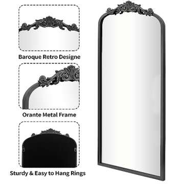 AIXI HOME Arched Antique Full Length Wall Mirror 22"x65"