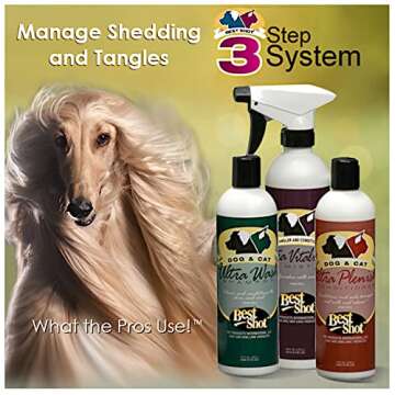 Best Shot Ultra Wash Shampoo with Pet Coat Release Technology, Coat and Skincare Product for Dogs, Horses, and Cats, Soap-Free, Quick-Rinsing, 1 Gallon