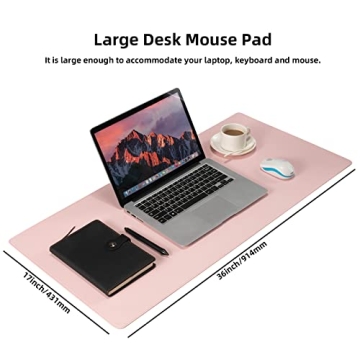 Wolaile PU Leather Desk Pad Blotter for Women