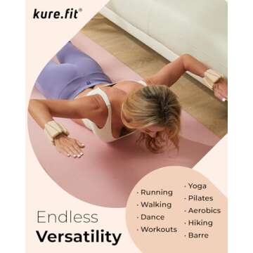 kure.fit Wrist Weights for Women – Versatile 1LB Weights