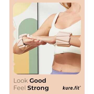 kure.fit Wrist Weights for Women – Versatile 1LB Weights