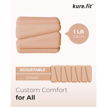 kure.fit Wrist Weights for Women – Versatile 1LB Weights