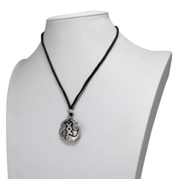 Ingwaz Rune Pendant Necklace: Norse Pewter Amulet