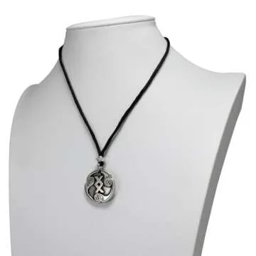 Ingwaz Rune Pendant Necklace: Norse Pewter Amulet