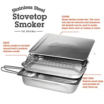 Camerons Stovetop Smoker Gift Set for Indoor Outdoor Cooking