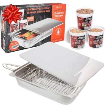 Camerons Stovetop Smoker Gift Set for Indoor Outdoor Cooking