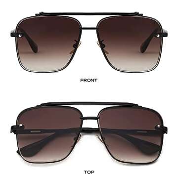 Stylish Aviator Gradient Sunglasses for All Seasons