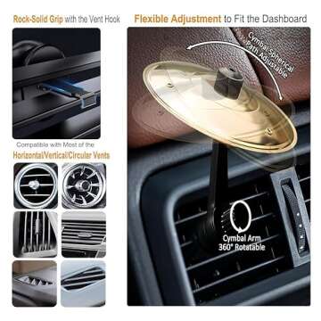 Car Cymbal Air Vent - Musical Accessory For Fun Drives