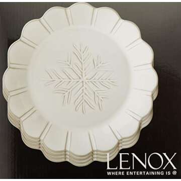 Lenox Alpine Carved 4-Piece Accent Plate Set for Elegant Dining