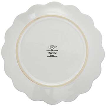 Lenox Alpine Carved 4-Piece Accent Plate Set - Elegant Dining