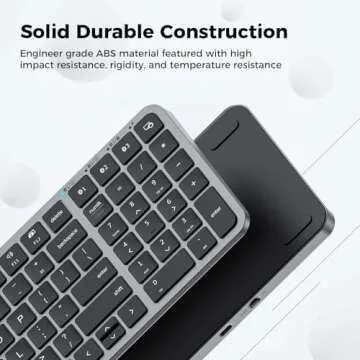 iClever BK20 Bluetooth Keyboard, Wireless Keyboard with Numeric Keypad, Multi-Device Rechargeable and Stable Connection Compact Size Bluetooth Keyboard for MacBook, Laptop, iPad, Tablet, Windows