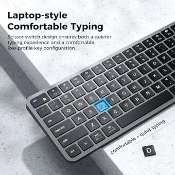 iClever BK20 Bluetooth Keyboard, Wireless Keyboard with Numeric Keypad, Multi-Device Rechargeable and Stable Connection Compact Size Bluetooth Keyboard for MacBook, Laptop, iPad, Tablet, Windows
