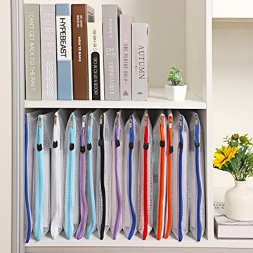 EOOUT 24pcs Mesh Zipper Pouch Bags for Smart Organization