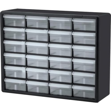 24-Drawer Plastic Storage Cabinet for Garage & Toys