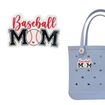 Rimvoe Baseball Mom and Wooden Beads Bogg Bag Charm