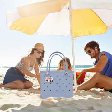 Rimvoe Baseball Mom and Wooden Beads Bogg Bag Charm