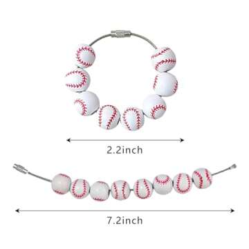 Rimvoe Baseball Mom and Wooden Beads Bogg Bag Charm