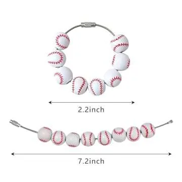 Rimvoe Baseball Mom and Wooden Beads Bogg Bag Charm