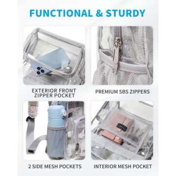 Vorspack Clear Mini Backpack - Stylish Stadium Approved Design