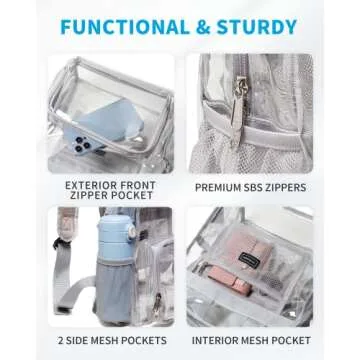 Vorspack Clear Mini Backpack - Stylish Stadium Approved Design