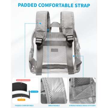 Vorspack Clear Mini Backpack - Stylish Stadium Approved Design