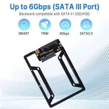 Fenlink 6GB 2.5in to 3.5in Internal SSD Hard Drive SATA Drive Converter