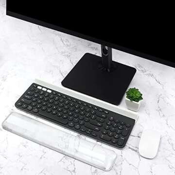 Arisase 14.37IN Soft Silicone Keyboard Wrist Rest