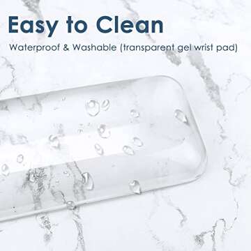 Arisase 14.37IN Soft Silicone Keyboard Wrist Rest