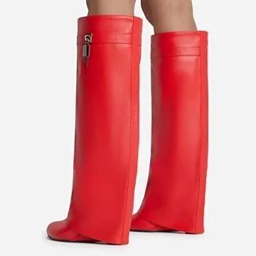 Yishaweiqi Stylish Wide-calf Knee High Boots for Women