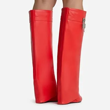 Yishaweiqi Stylish Wide-calf Knee High Boots for Women