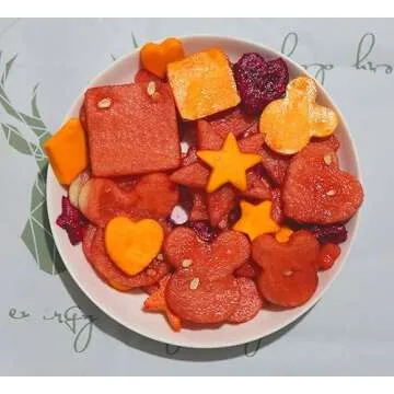 Metal Cookie Cutters Set - Mickey Mouse, Square, Heart, Star - 12Pieces Cookie Cutters - Fruit Cutter, Polymer Clay Cutters and Cookie Cutters for Kids - Cookie Cutter Set for Kitchen Baking