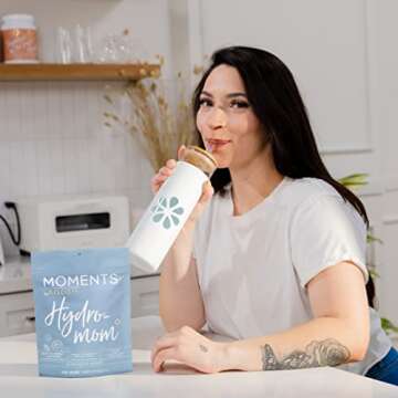 Boobie Hydromom Superfood Electrolyte Drink Mix, Blue Raspberry Lemonade | Refreshing Energy & Hydration Boost for Mamas | On-The-Go & Travel Essentials for Pregnancy, Lactation, & Beyond, 15 Packets