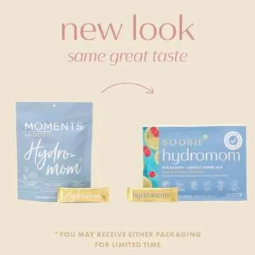 Boobie Hydromom Superfood Electrolyte Drink Mix, Blue Raspberry Lemonade | Refreshing Energy & Hydration Boost for Mamas | On-The-Go & Travel Essentials for Pregnancy, Lactation, & Beyond, 15 Packets