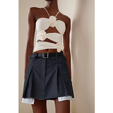 KMBANGI Floral Sexy Tank Top - Chic Y2K Style for Summer