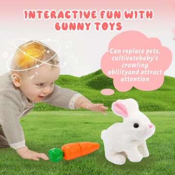 mugroxa Bunny Toy - Interactive Realistic Bunny with Hopping and Twitching Features