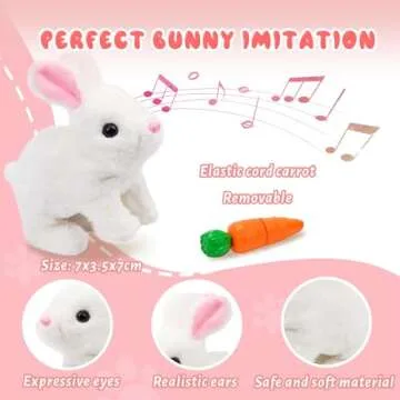 mugroxa Bunny Toy - Realistic, Interactive Plush Fun