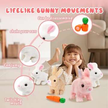 mugroxa Bunny Toy - Realistic, Interactive Plush Fun