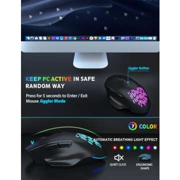 Ergonomic Wireless Keyboard and Mouse Combo with Backlights