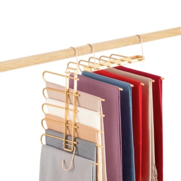 Elegant Multi-Functional Pants Hangers - Space Saving Closet Organizer