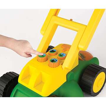 John Deere Electronic Toy Lawn Mower - Lawn Mower Toy with Interactive Sounds and Buttons - Toddler ...
