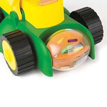 John Deere Electronic Toy Lawn Mower - Lawn Mower Toy with Interactive Sounds and Buttons - Toddler Outdoor Toys - Summer Toys - Ages 2 Years and Up,Green